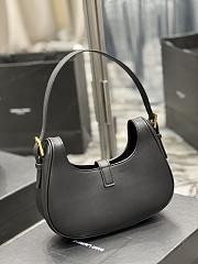 Ysl Le Fermoir Hobo Bag Leather Black 6726152 24.5×18×7cm - 3