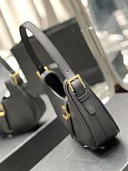 Ysl Le Fermoir Hobo Bag Leather Black 6726152 24.5×18×7cm - 4