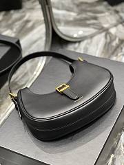 Ysl Le Fermoir Hobo Bag Leather Black 6726152 24.5×18×7cm - 5