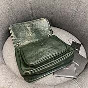 Ysl Baby Niki In Grained Leather Green 22x16.5x12cm - 5