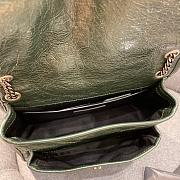 Ysl Baby Niki In Grained Leather Green 22x16.5x12cm - 2