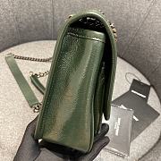 Ysl Baby Niki In Grained Leather Green 22x16.5x12cm - 4