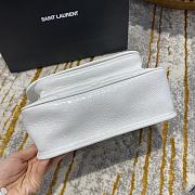 Ysl Baby Niki In Grained Leather White 22x16.5x12cm - 5