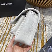 Ysl Baby Niki In Grained Leather White 22x16.5x12cm - 4