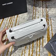 Ysl Baby Niki In Grained Leather White 22x16.5x12cm - 2