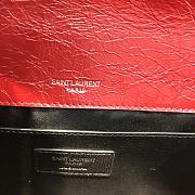 Ysl Baby Niki In Grained Leather Red 22x16.5x12cm - 4