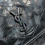Ysl Baby Niki In Grained Leather Black 22x16.5x12cm - 5