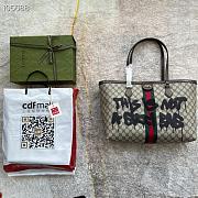 Gucci Medium Hacker Graffiti Tote Bag Beige 38x28x14cm - 1