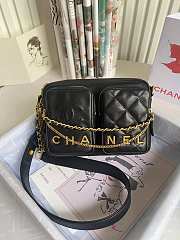 Chanel Camera Bag Black AS2923 20.5cm - 1