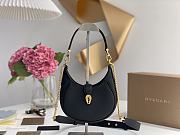 Bvlgari Serpenti Ellipse Shoulder Bag Leather Black 25.5x25x5.5cm - 1