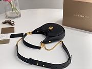 Bvlgari Serpenti Ellipse Shoulder Bag Leather Black 25.5x25x5.5cm - 5