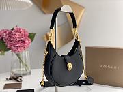 Bvlgari Serpenti Ellipse Shoulder Bag Leather Black 25.5x25x5.5cm - 4