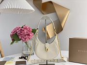Bvlgari Serpenti Ellipse Shoulder Bag Leather White 25.5x25x5.5cm - 1