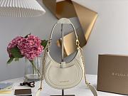 Bvlgari Serpenti Ellipse Shoulder Bag Leather White 25.5x25x5.5cm - 4