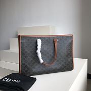 Celine Horizontal Cabas In Triomphe Canvas Tan 43x31x15cm - 6