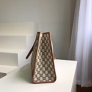 Celine Horizontal Cabas In Triomphe Embroidery Brown 43x31x15cm - 6