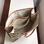 Celine Horizontal Cabas In Triomphe Embroidery Brown 43x31x15cm - 3