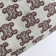 Celine Horizontal Cabas In Triomphe Embroidery Brown 43x31x15cm - 4