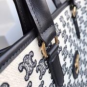 Celine Horizontal Cabas In Triomphe Embroidery Black 43x31x15cm - 3