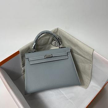 Hermes Kelly 25 Light Gray 25x10.5x18.5cm