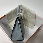 Hermes Kelly 25 Light Gray 25x10.5x18.5cm - 6