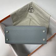 Hermes Kelly 25 Light Gray 25x10.5x18.5cm - 4