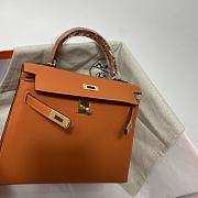 Hermes Kelly 25 Orange 25x10.5x18.5cm - 4
