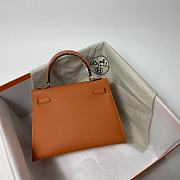 Hermes Kelly 25 Orange 25x10.5x18.5cm - 2