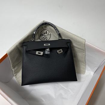 Hermes Kelly 25 Black 25x10.5x18.5cm