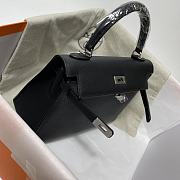 Hermes Kelly 25 Black 25x10.5x18.5cm - 6