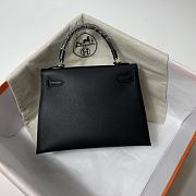 Hermes Kelly 25 Black 25x10.5x18.5cm - 5