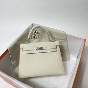 Hermes Kelly 25 White 25x10.5x18.5cm - 1