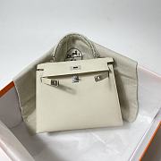 Hermes Kelly 25 White 25x10.5x18.5cm - 5