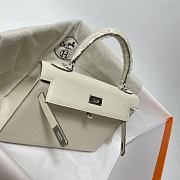 Hermes Kelly 25 White 25x10.5x18.5cm - 3