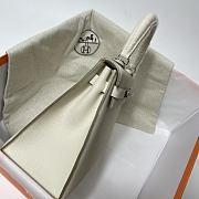 Hermes Kelly 25 White 25x10.5x18.5cm - 6