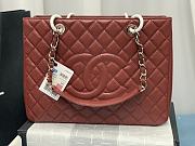 Chanel Shopping Bag In Grained Leather Burgundy A50995 24x33x13cm - 2