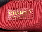 Chanel Shopping Bag In Grained Leather Burgundy A50995 24x33x13cm - 6