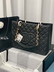 Chanel Shopping Bag In Grained Leather Black A50995 24x33x13cm - 5