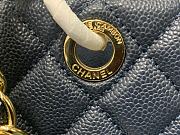 Chanel Shopping Bag In Grained Leather Navy A50995 24x33x13cm - 5