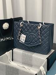 Chanel Shopping Bag In Grained Leather Navy A50995 24x33x13cm - 4