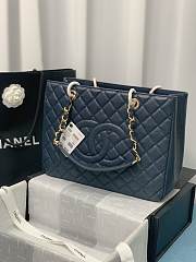 Chanel Shopping Bag In Grained Leather Navy A50995 24x33x13cm - 2