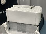 Chanel Shopping Bag In Grained Leather White A50995 24x33x13cm - 6