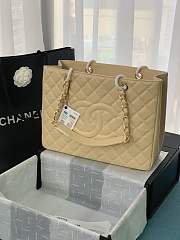 Chanel Shopping Bag In Grained Leather Beige A50995 24x33x13cm - 6