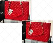 Chanel Shopping Bag In Grained Leather Red A50995 24x33x13cm - 1