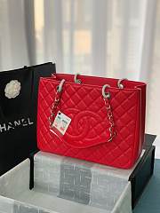 Chanel Shopping Bag In Grained Leather Red A50995 24x33x13cm - 6