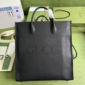 Gucci Large Tote With Gucci Logo Black 674850 36.5x38.5x15cm