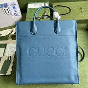 Gucci Large Tote With Gucci Logo Blue 674850 36.5x38.5x15cm - 1