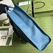 Gucci Large Tote With Gucci Logo Blue 674850 36.5x38.5x15cm - 6