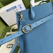 Gucci Large Tote With Gucci Logo Blue 674850 36.5x38.5x15cm - 5