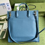 Gucci Large Tote With Gucci Logo Blue 674850 36.5x38.5x15cm - 3